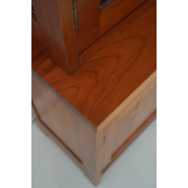 Brown Stickley Cherry Mission Style China Cabinet For Sale - Image 8 of 18