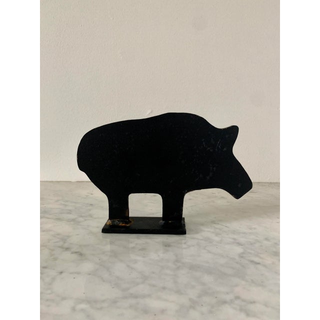 Vintage Cast Iron Farm Animals Silhouette Door Stops, Set of 3 For Sale - Image 10 of 13