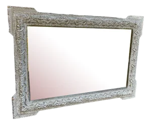 Antique 19th Century French Carved Wood Mirror