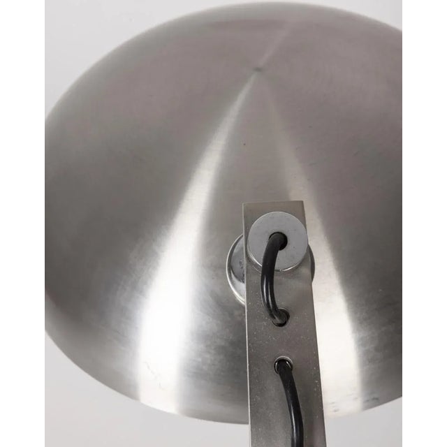 1970s Vintage Italian Ministerial Table Lamp in Chromed Metal For Sale - Image 5 of 9