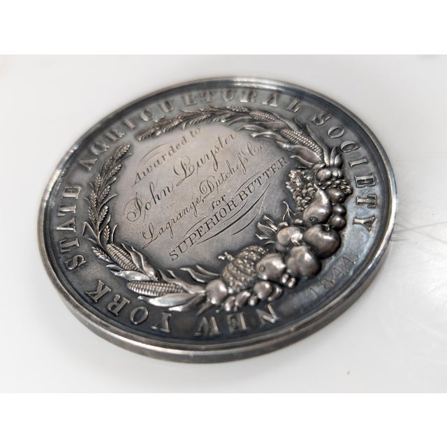 19th Century American Coin Silver New York Agricultural Society Medal For Sale - Image 9 of 15