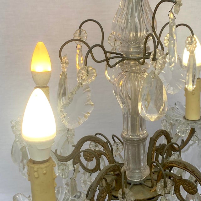 Antique Bohemian Crystal Chandelier, 1890s For Sale - Image 9 of 11