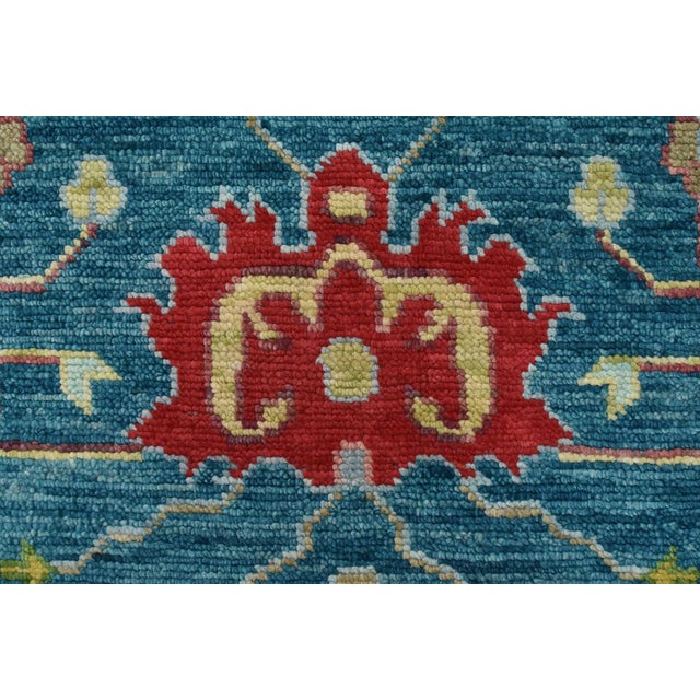Anatolia Rug 8′ X 10’1” Blue Wool Traditional Hand-Knotted Oriental Carpet For Sale - Image 9 of 12