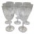 French Hexagon Stemmed Crystal Water Goblets-Set of 8 For Sale