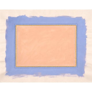 Minimalist Abstract Fine Art Print, Blush Pink & Cornflower Blue, 24 X 30 Unframed Print For Sale