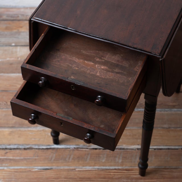 Wood Regency Mahogany Work Table, c.1820 For Sale - Image 7 of 13