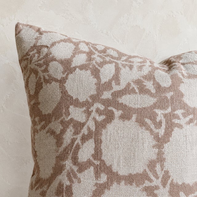 Bellows Floral Linen Pillow For Sale - Image 4 of 5
