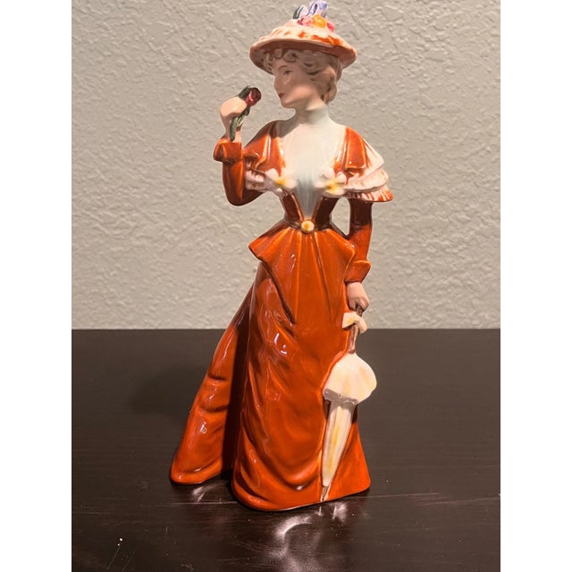 Victorian Set of 6, Vintage Ceramic Figurine Lot Weil Ware California Pottery Asian Ethnic Figure For Sale - Image 3 of 6