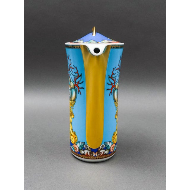 Mid 20th Century Mid 20th Century Versace Rosenthal Germany Les Tresors De La Mer Lidded Coffee Pot New With Box For Sale - Image 5 of 11