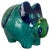 Colorful Fat Lava Pottery Piggy Bank from Bay Ceramics, Germany, 1970s For Sale