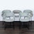 2010s Blu Dot Modern Round Dining Set With 5 Racer Upholstered Chairs For Sale - Image 5 of 10