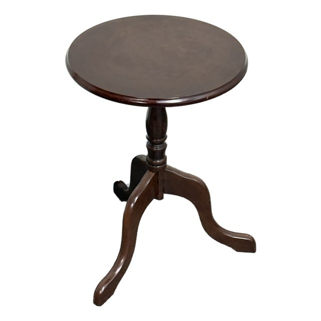 Bombay Company Round Tripod Pedestal Accent Table, Dark For Sale