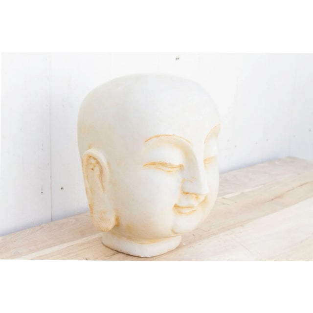 Large Marble Meditative Buddha Statue For Sale - Image 4 of 9