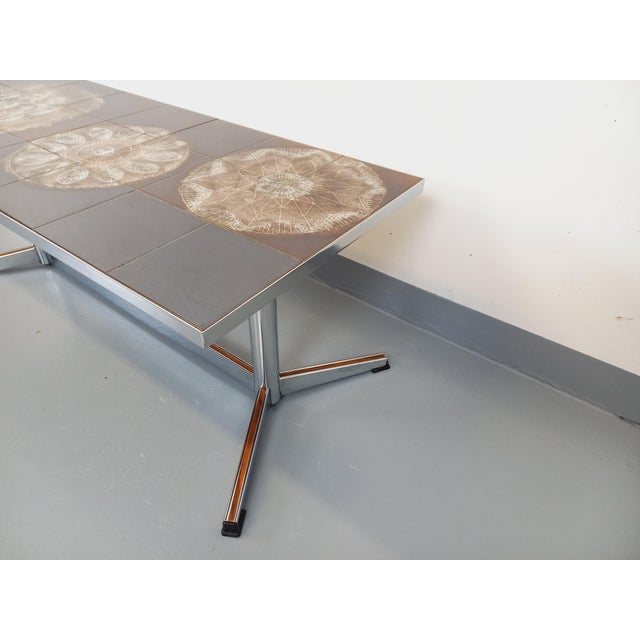 Vintage Coffee Table in Ceramic and Chrome Metal, 1970s For Sale - Image 4 of 13