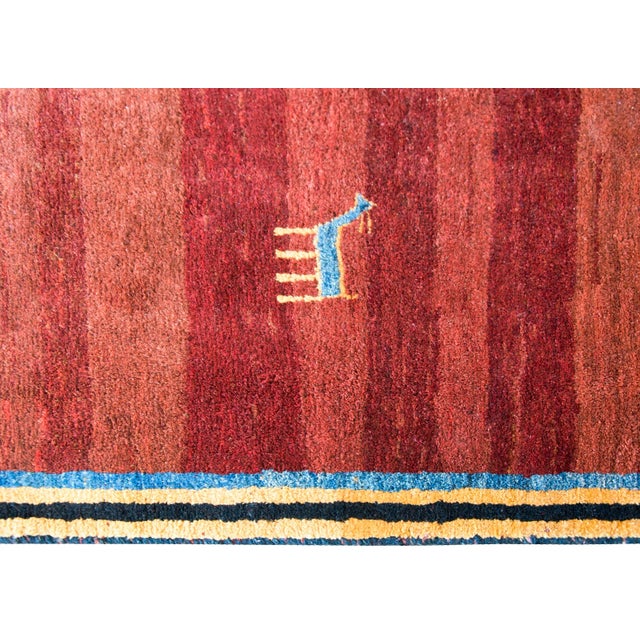 Vintage Persian Gabbeh Rug For Sale - Image 10 of 11