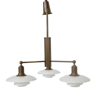 PH2/1 Trunk Pendant in Browned Brass by Poul Henningsen, 1990s For Sale