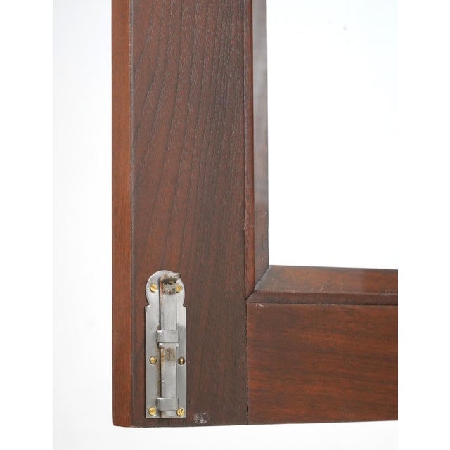 Late 20th Century Traditional Walnut Glass Front Double Door Bookcase Cabinet For Sale - Image 9 of 16