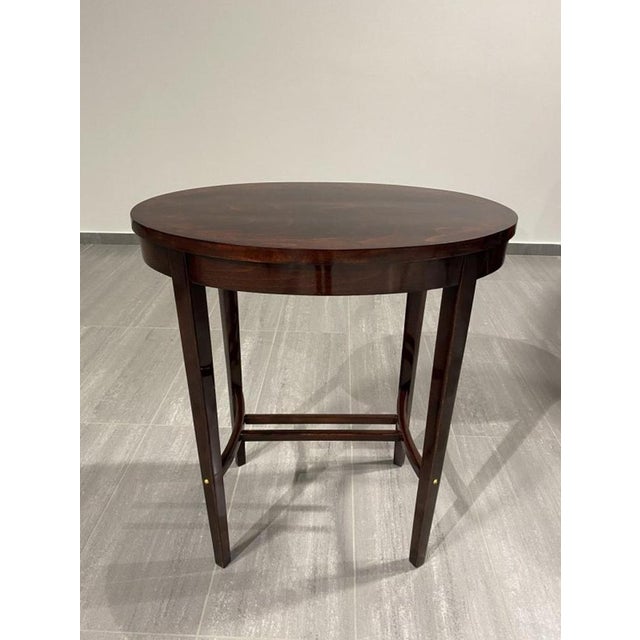 Oval table by Josef Hoffmann for Wiener Werkstätte. Professionally stained and repolished.