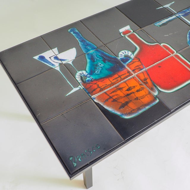 Metal Mid-Century Modern Cocktail Hour Tile Coffee Table by Antonio Denisco, 1960s For Sale - Image 7 of 15