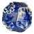 Edo Period Large Blue and White 11.5” Japanese Ko-Imari Blue and White Lobed Bowl For Sale