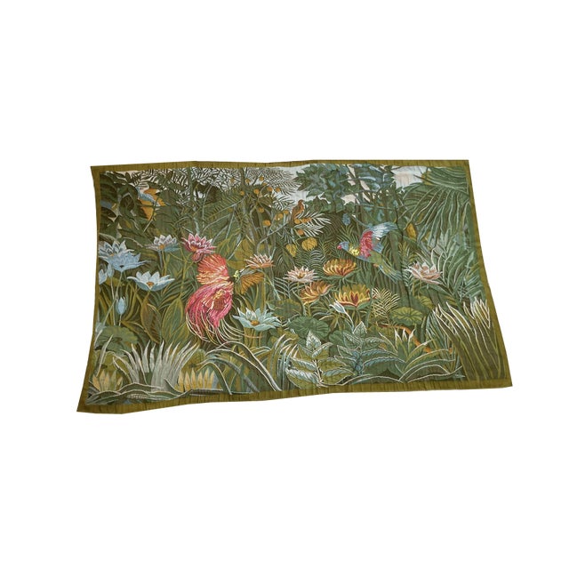 Tropical Forest Tapestry, 1960s For Sale