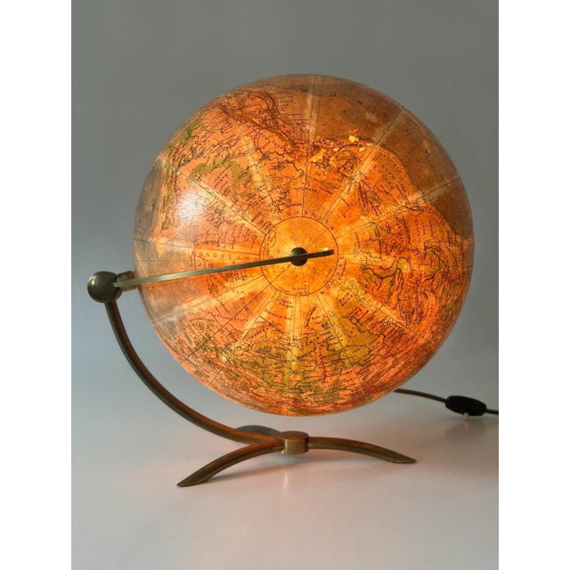 Glass Earth Globe by Paul Oestergaard for Columbus Verlag, 1960s For Sale - Image 13 of 18