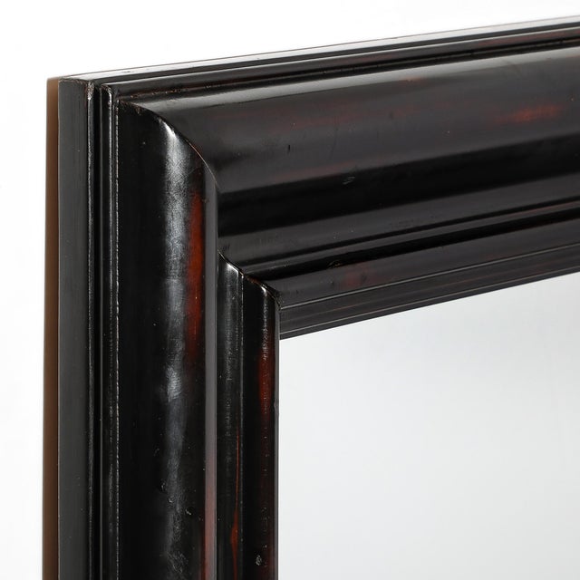 Mid-Century French Polished Tortoise Hue Finish Molding Mirror by Karl Springer For Sale In New York - Image 6 of 12