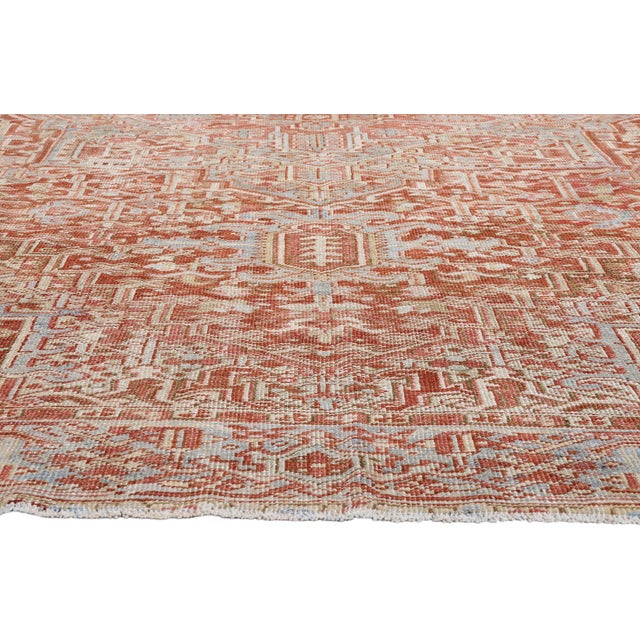 Antique Persian Heriz Rug, 09'03 X 12'11 For Sale - Image 4 of 10