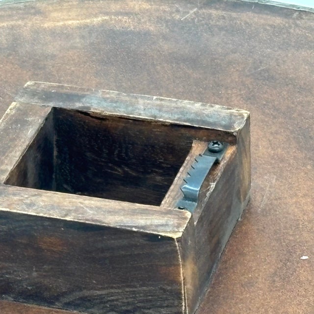 2000 - 2009 Mid-Century Modern Vintage Arteriors Home Apollo Metal / Wood Wall Plaque Medium For Sale - Image 5 of 11