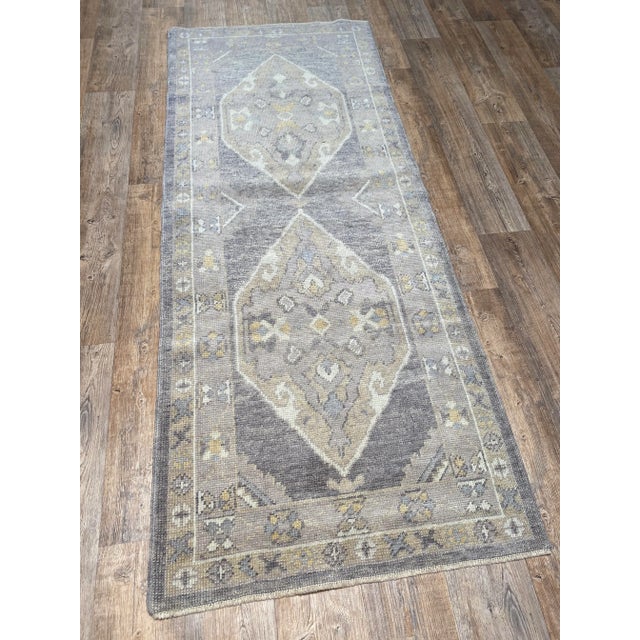 Boho Chic Bellwether Rugs Vintage Oushak Runner - 3'1" X 7'7" For Sale - Image 3 of 4