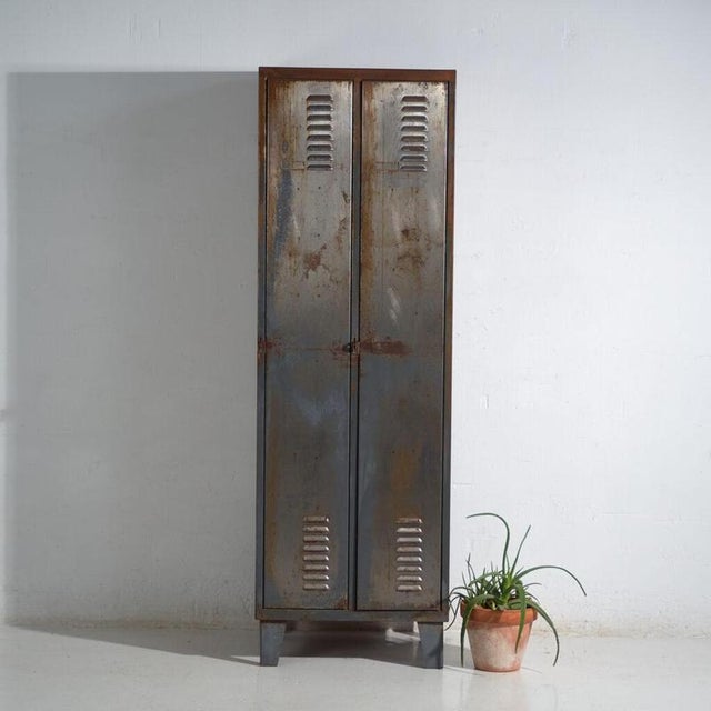European Industrial Metal Locker For Sale - Image 6 of 6