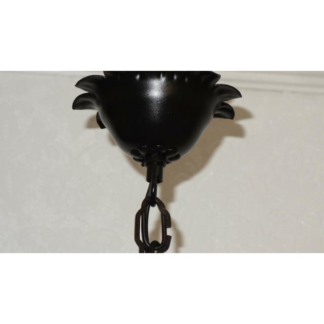 Antique Wrought Iron Glass Lamp from Koch U. Söhne, 1930s For Sale - Image 3 of 12