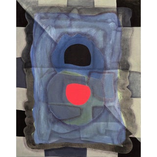Max Manning “Untitled (CVS152)” Contemporary Blue and Pink Geometric Abstract Painting, 2018 For Sale