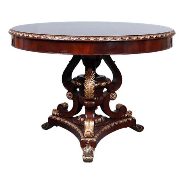 Spyrograph Parquetry Gilded Center Table by Scarborough House For Sale