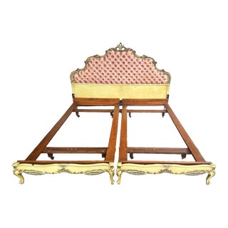 1930s Hollywood Regency Louis XV Romweber King Size Bed For Sale