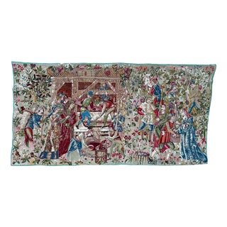 Vintage French Needlepoint Tapestry, 1970s For Sale