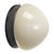 Mid-Century Modern Vintage Industrial Beige Opaline Glass, Grey Metal and Bakelite Sconce For Sale - Image 3 of 7