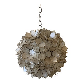 Capiz Shell Floral Chandelier For Sale