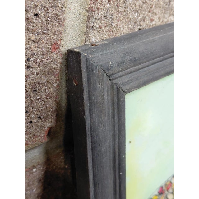 Framed Indonesian Siraman Ritual Reverse Glass Painting For Sale - Image 11 of 11