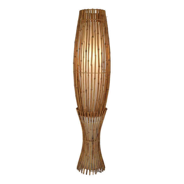Bamboo Floor Lamp by Franco Albini for Vivai Del Sud, 1960s For Sale