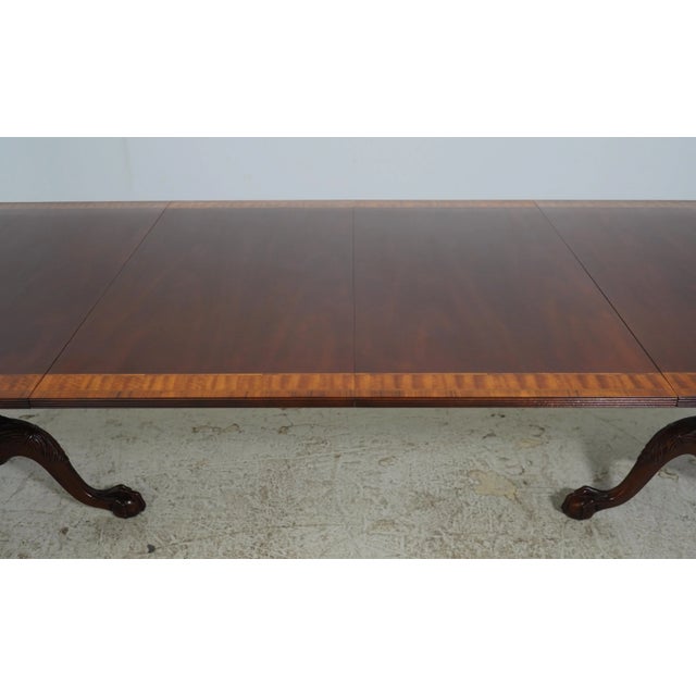 Councill Craftsmen Mahogany Inlaid Double Pedestal Dining Table For Sale - Image 14 of 18