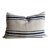 Vintage Grainsack Flax and Indigo Stripe Lumbar Pillow With Down Insert For Sale