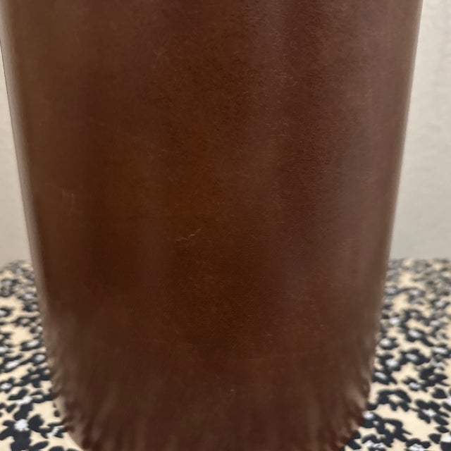 1980s Faux Leather Tall Champagne Ice Bucket For Sale - Image 4 of 7