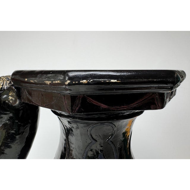 Vintage 1975 Florentine Art Studio Camel Pedestal Table For Sale - Image 12 of 18