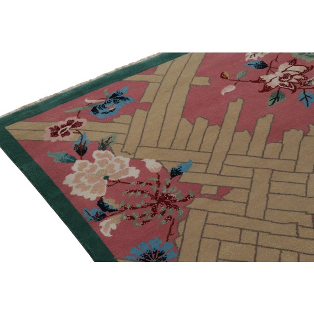 Not Yet Made - Made To Order Rug & Kilim Chinese Deco Style Rug in Pink, Beige & Blue Floral Patterns - 8'x10' For Sale - Image 5 of 8