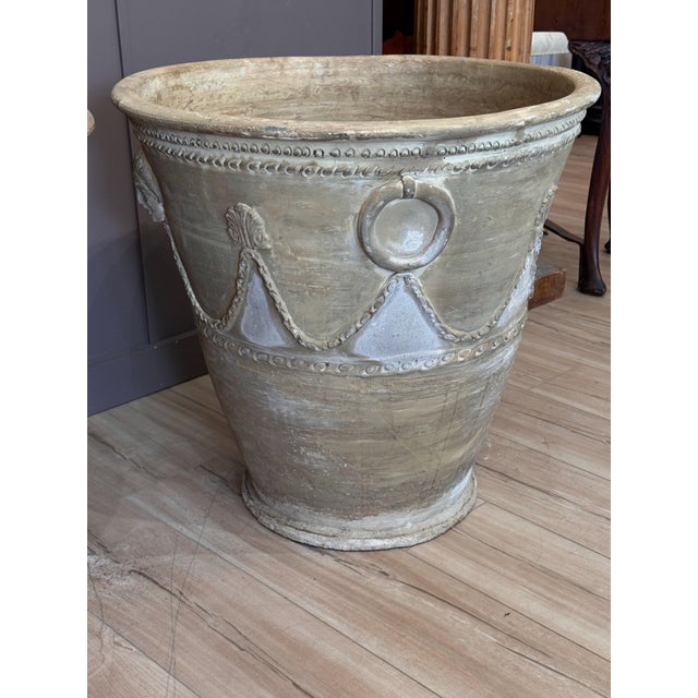 Pair of 19th Century Neapolitan Terracotta Garden Pots With Masks and Swags For Sale - Image 12 of 12