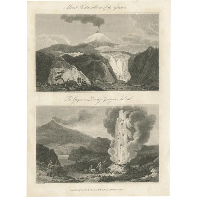 Sherwood, Neely, and Jones, Iceland's Fire and Ice Volcanic Wonderland, 1820, Engravings on Paper For Sale