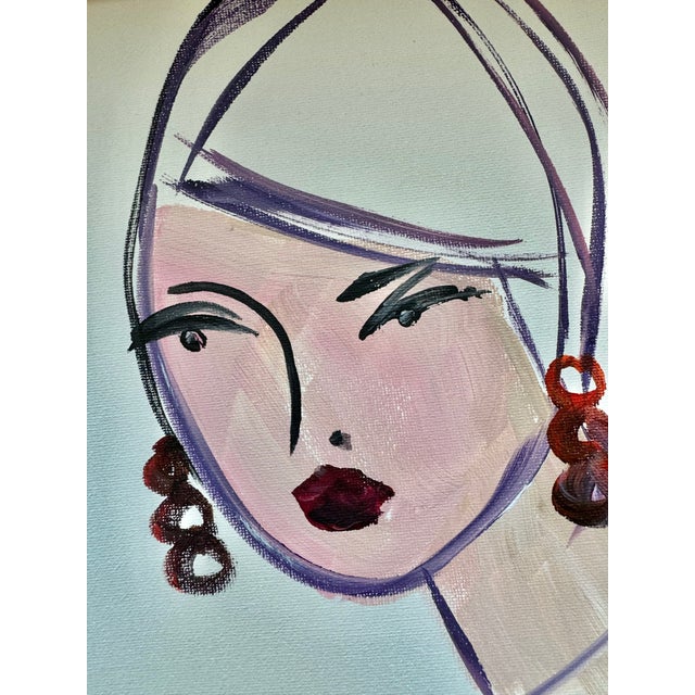 Long lines, great color, impressive strokes without texture. Signed on recto, framed in new silver-painted, solid wood...