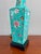 1950s 1950s Chinese Turquoise Glazed Porcelain Vase Lamp With Hand-Painted Floral Design For Sale - Image 5 of 7