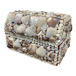 Vintage Handmade Sea Shell Encrusted Collectors Box